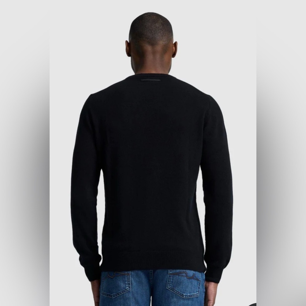 7 For All Mankind Cashmere Crew Sweater Black L - Picture 3 of 7